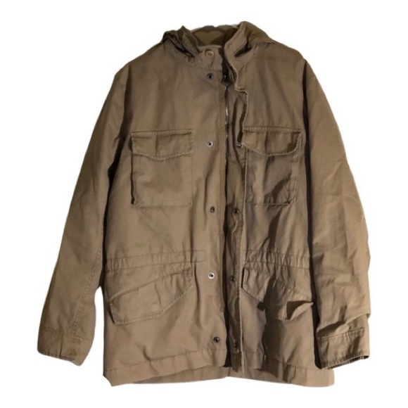 beige military jacket